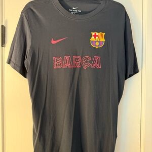 Nike Black Barça Short Sleeve Tee